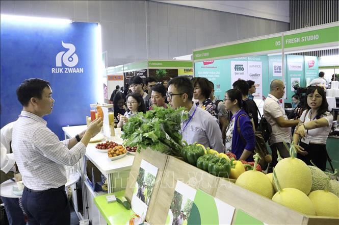 Triển lãm HortEx Vietnam 2023. (Ảnh: TTXVN) Triển lãm HortEx Vietnam 2023. (Ảnh: TTXVN)