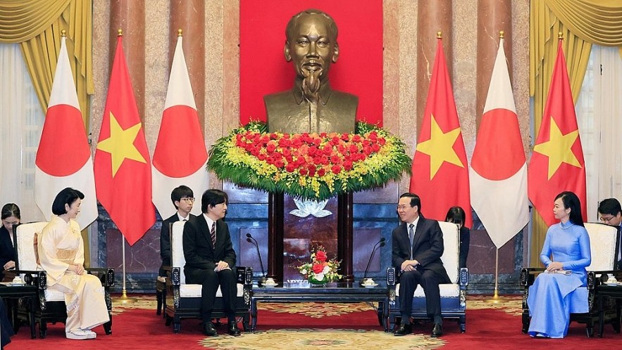  President Vo Van Thuong hosts Japanese Crown Prince Akishino and Crown Princess Kiko during their visit to Vietnam in September (Photo:VNA)