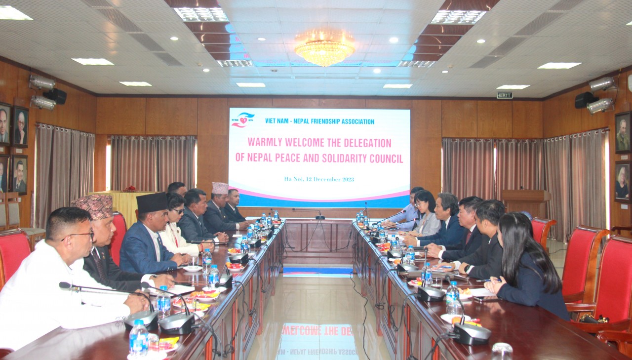 Hội Hữu nghị Việt Nam - Nepal và Hội đồng Hòa bình và Đoàn kết Nepal thúc đẩy hợp tác trên 4 nội dung