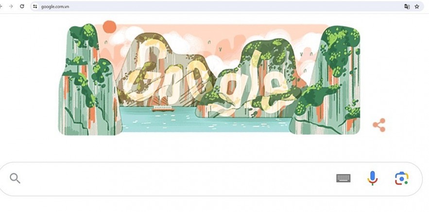 Google Vietnam changes its doodle honouring Ha Long Bay on its recognition as UNESCO World Heritage site on December 17, 1994. (Photo: Google). Google Vietnam changes its doodle honouring Ha Long Bay on its recognition as UNESCO World Heritage site on December 17, 1994. (Photo: Google).