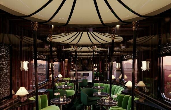 Toàn cảnh nội thất đã được tân trang lại của tàu Orient Express sang trọng. Ảnh: ORIENT EXPRESS, ACCOR Toàn cảnh nội thất đã được tân trang lại của tàu Orient Express sang trọng. Ảnh: ORIENT EXPRESS, ACCOR