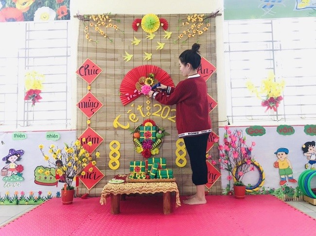 Tết 2024: Ý tưởng trang trí Tết trường mầm non ấn tượng nhất