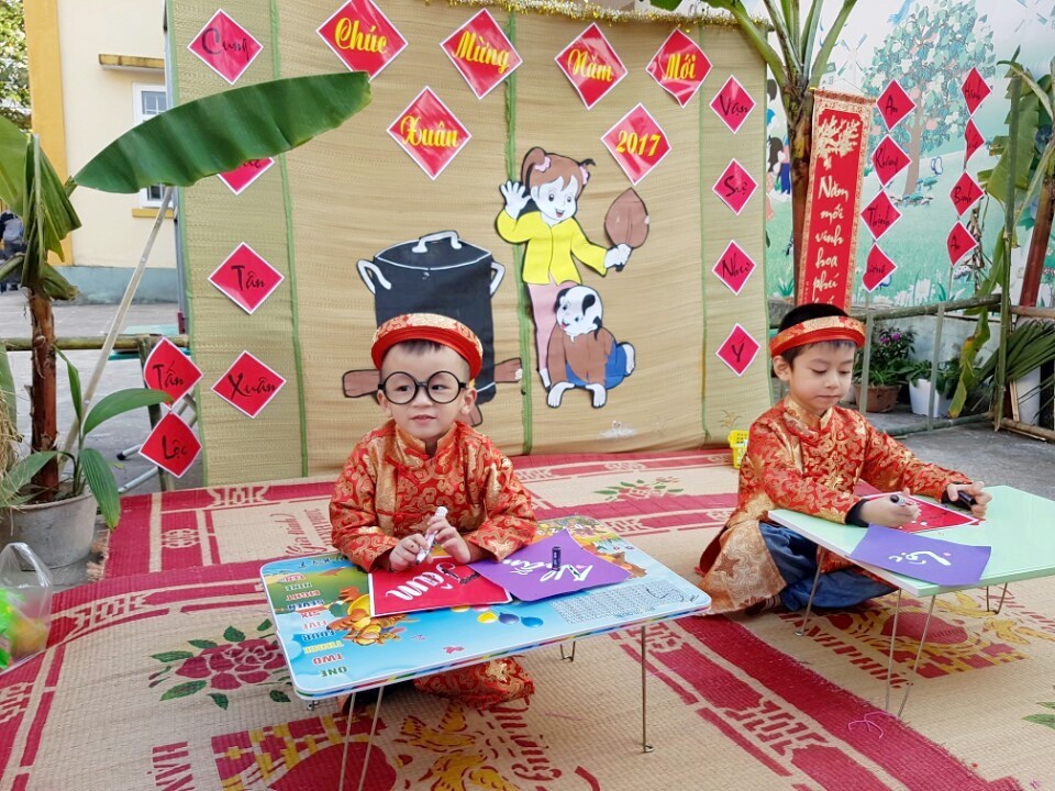 Tết 2024: Ý tưởng trang trí Tết trường mầm non ấn tượng nhất