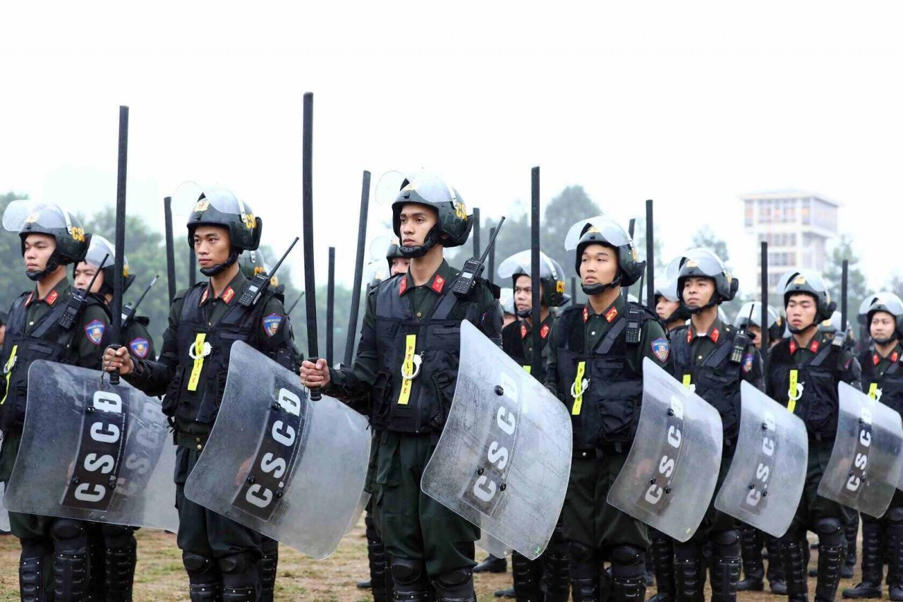 Các chiến sĩ trong lễ công bố quyết định thành lập và ra mắt Đơn vị Cảnh sát Gìn giữ hòa bình số 1 ngày 11/1. (Ảnh: TTXVN) Các chiến sĩ trong lễ công bố quyết định thành lập và ra mắt Đơn vị Cảnh sát Gìn giữ hòa bình số 1 ngày 11/1. (Ảnh: TTXVN)