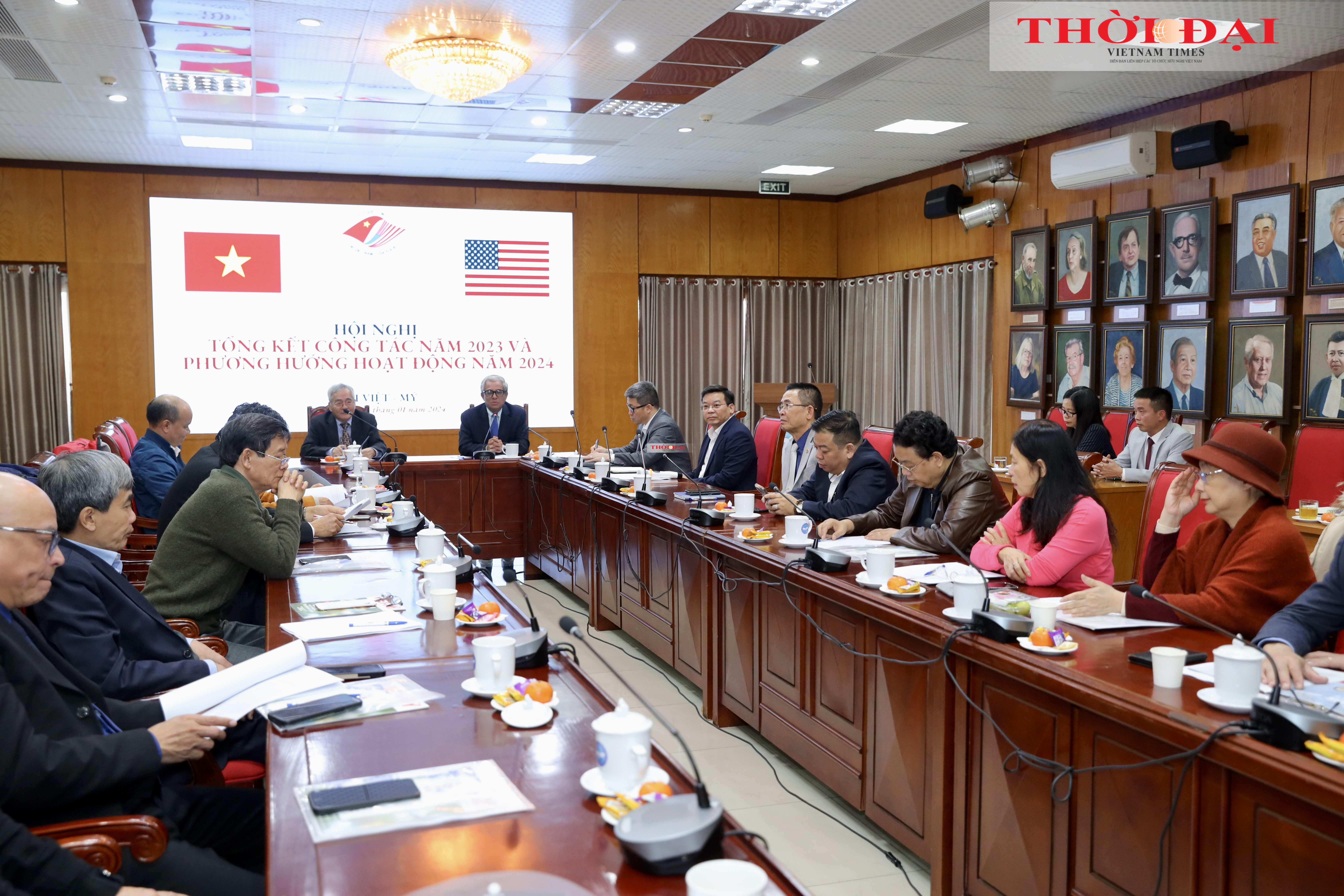 Hội nghị tổng kết công tác năm 2023 và phương hướng hoạt động năm 2024 của Hội Việt – Mỹ. (Ảnh: Đinh Hòa) Hội nghị tổng kết công tác năm 2023 và phương hướng hoạt động năm 2024 của Hội Việt – Mỹ. (Ảnh: Đinh Hòa)