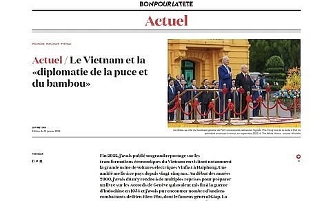 A screenshot of the article on the website. (Photo: VNA) A screenshot of the article on the website. (Photo: VNA)