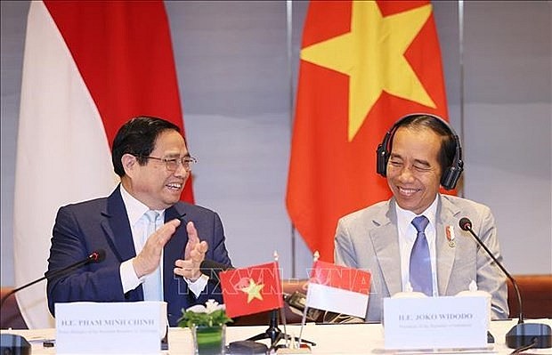 Prime Minister Pham Minh Chinh (L) and Indonesian President Joko Widodo. (Photo: VNA) Prime Minister Pham Minh Chinh (L) and Indonesian President Joko Widodo. (Photo: VNA)