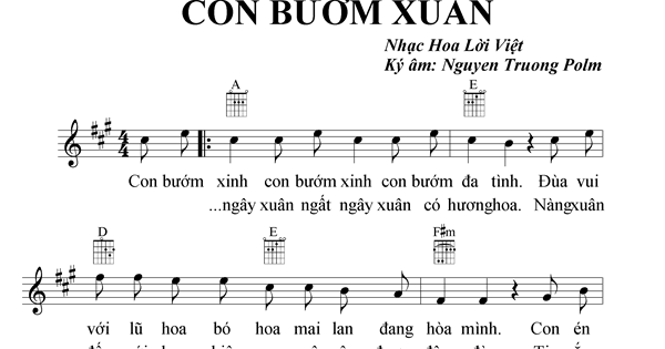 Lời bài hát (Lyrics) ”Con bướm xuân” – Bài hát được yêu thích nhất