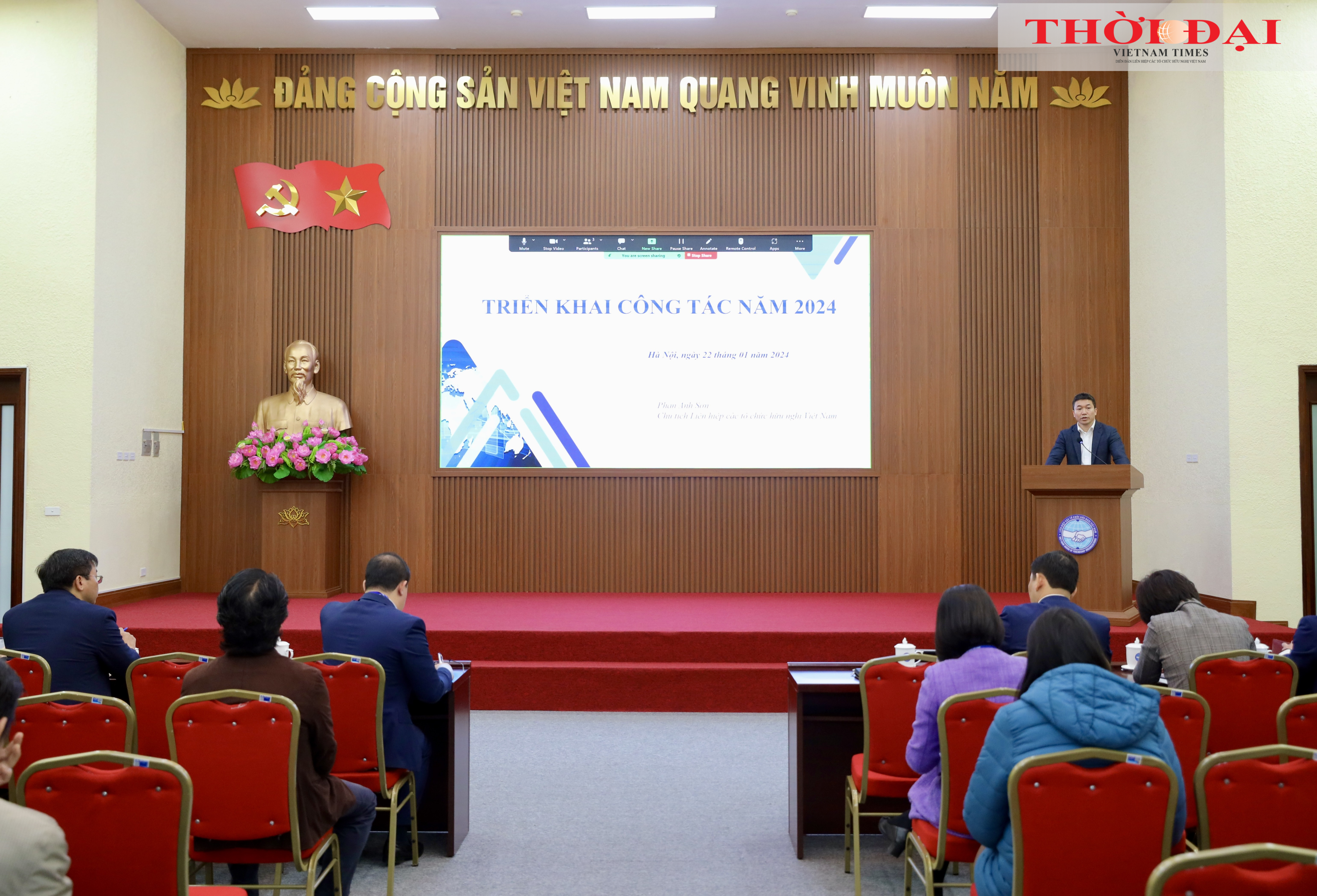 Chủ tịch VUFO Phan Anh Sơn phát biểu tại Hội nghị. (Ảnh: Đinh Hòa) Chủ tịch VUFO Phan Anh Sơn phát biểu tại Hội nghị. (Ảnh: Đinh Hòa)