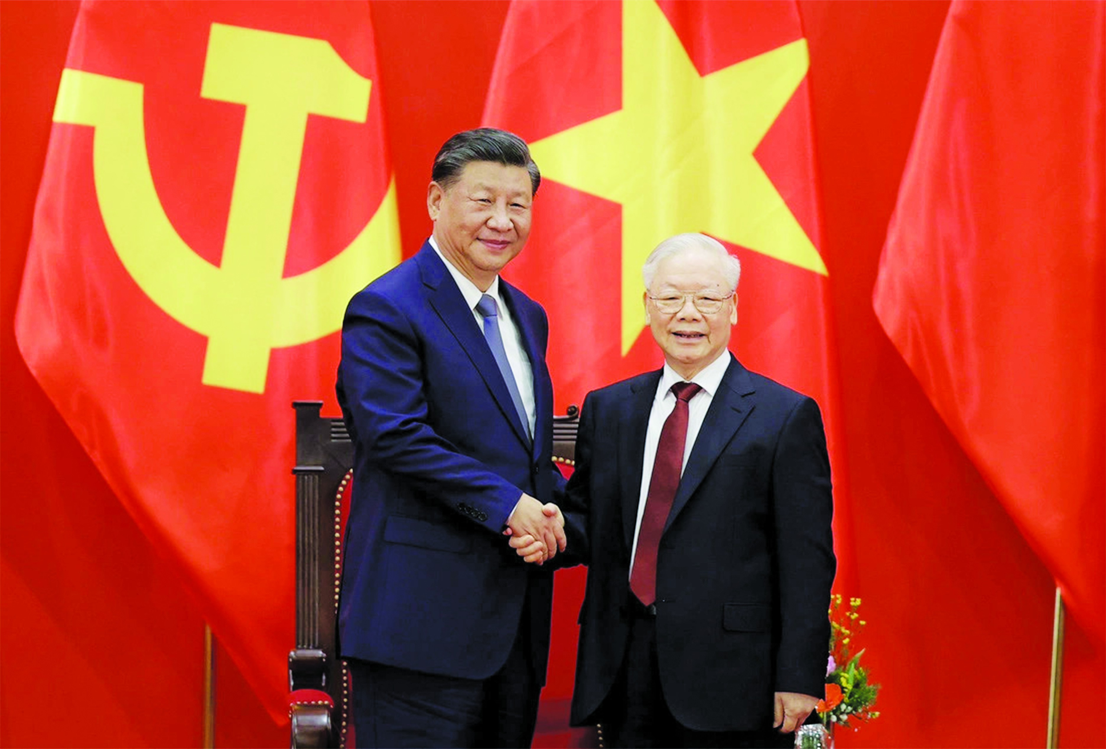 Tổng Bí thư Nguyễn Phú Trọng và Tổng Bí thư, Chủ tịch nước Trung Quốc Tập Cận Bình tại cuộc gặp gỡ nhân sỹ hữu nghị và thế hệ trẻ Việt Nam - Trung Quốc, ngày 13/12/2023 tại Hà Nội. (Ảnh: KT) Tổng Bí thư Nguyễn Phú Trọng và Tổng Bí thư, Chủ tịch nước Trung Quốc Tập Cận Bình tại cuộc gặp gỡ nhân sỹ hữu nghị và thế hệ trẻ Việt Nam - Trung Quốc, ngày 13/12/2023 tại Hà Nội. (Ảnh: KT)