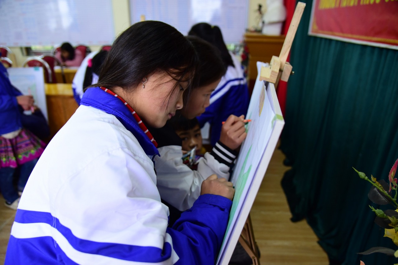 Trẻ em Hà Giang háo hức tìm hiểu Tết cổ tuyền Trẻ em Hà Giang háo hức tìm hiểu Tết cổ truyền