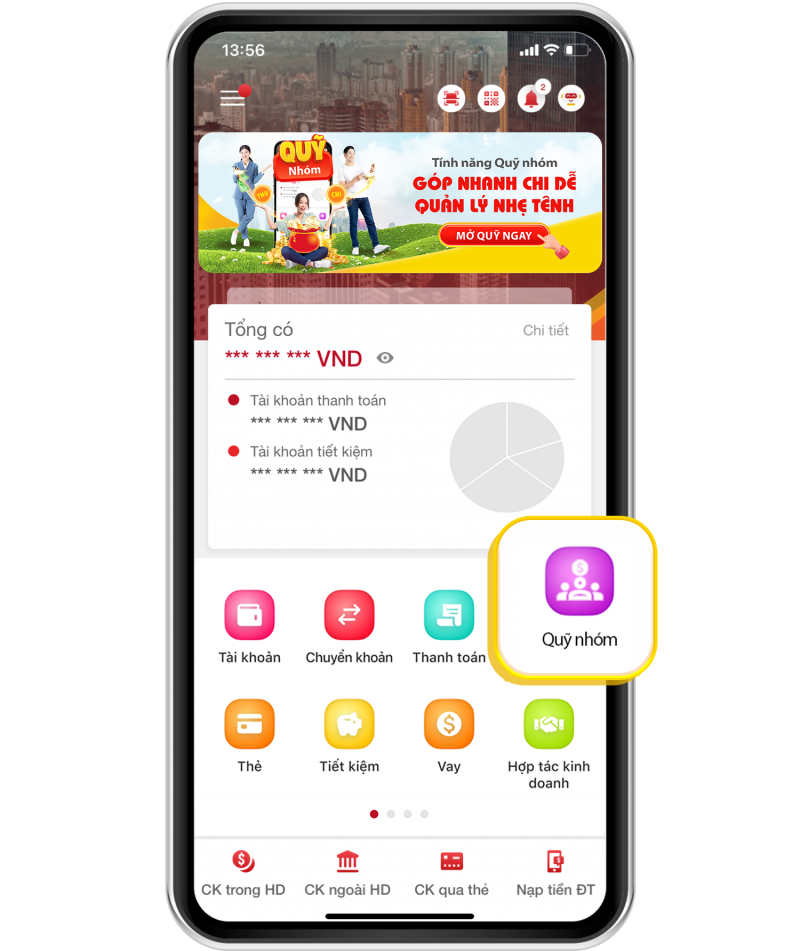Thêm tính năng Quỹ nhóm, App HDBank tiếp tục gia tăng lợi ích của hệ sinh thái số Thêm tính năng Quỹ nhóm, App HDBank tiếp tục gia tăng lợi ích của hệ sinh thái số