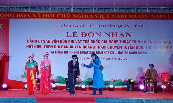 Hát Kiều Quảng Bình được công nhận là di sản văn hóa phi vật thể Quốc gia Hát Kiều Quảng Bình được công nhận là di sản văn hóa phi vật thể Quốc gia