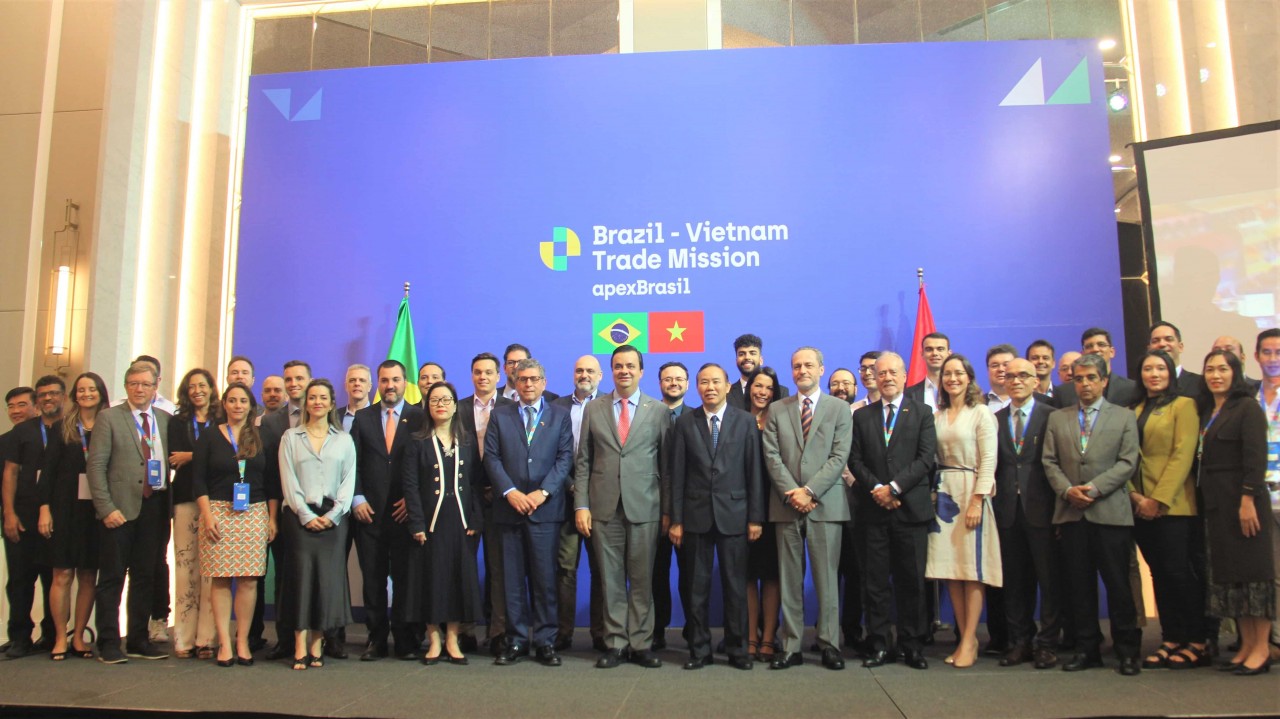 Representatives of Brazilian businesses participated in the conference. (Photo: Mai Anh) Representatives of Brazilian businesses participated in the conference. (Photo: Mai Anh)
