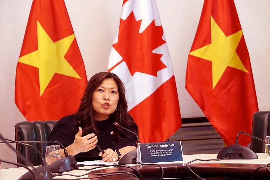 Canadian Minister of Export Promotion, International Trade and Economic Development Mary Ng at a press briefing in HCM City on March 28. (Photo: thanhnien.vn) Canadian Minister of Export Promotion, International Trade and Economic Development Mary Ng at a press briefing in HCM City on March 28. (Photo: thanhnien.vn)