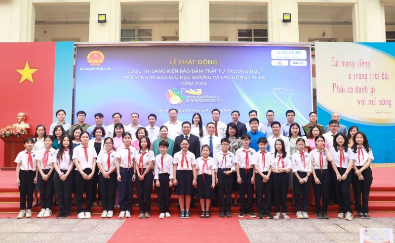 Phát động cuộc thi “Sáng kiến bảo đảm trật tự trường học về phòng ngừa bạo lực học đường và lao động trẻ em” Phát động cuộc thi “Sáng kiến bảo đảm trật tự trường học về phòng ngừa bạo lực học đường và lao động trẻ em”