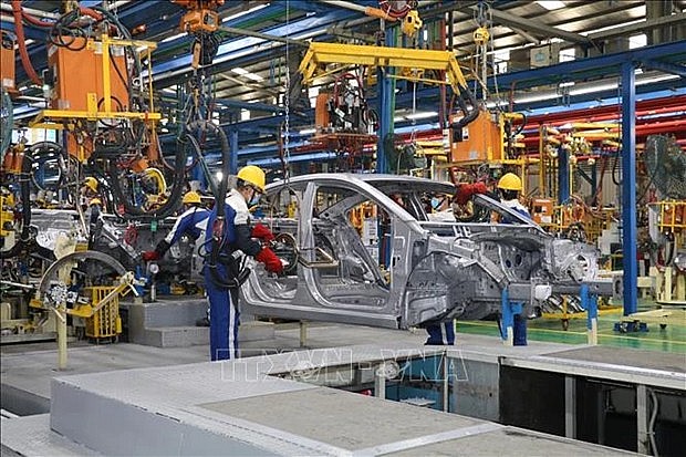 At Huyndai Thanh Cong auto assembly factory (Photo: VNA) At Huyndai Thanh Cong auto assembly factory (Photo: VNA)