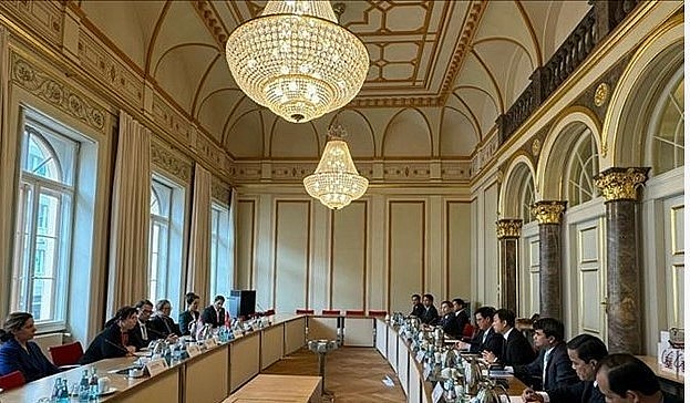 At the working session.
