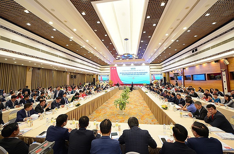 Overview of the National Conference of Vietnamese Entrepreneurs and Business Associations in 2023. Photo: VNA Overview of the National Conference of Vietnamese Entrepreneurs and Business Associations in 2023. Photo: VNA