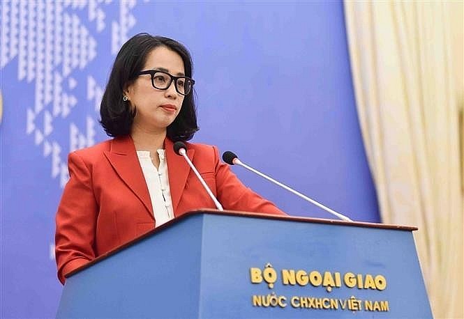Spokeswoman of the Vietnamese Ministry of Foreign Affairs Pham Thu Hang. (Photo: VNA) Spokeswoman of the Vietnamese Ministry of Foreign Affairs Pham Thu Hang. (Photo: VNA)
