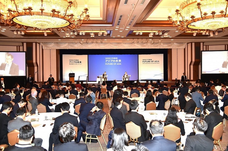 Vietnamese Deputy Prime Minister Le Minh Khai delivered a speech at the 29th Future of Asia Forum in Tokyo, Japan, on May 23. (Photo: VGP) Vietnamese Deputy Prime Minister Le Minh Khai delivered a speech at the 29th Future of Asia Forum in Tokyo, Japan, on May 23. (Photo: VGP)
