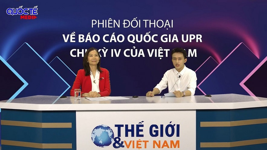 United Nations Resident Coordinator in Vietnam Pauline Tamesis shares about Vietnam's efforts through UPR cycles. Photo: Tuan Viet