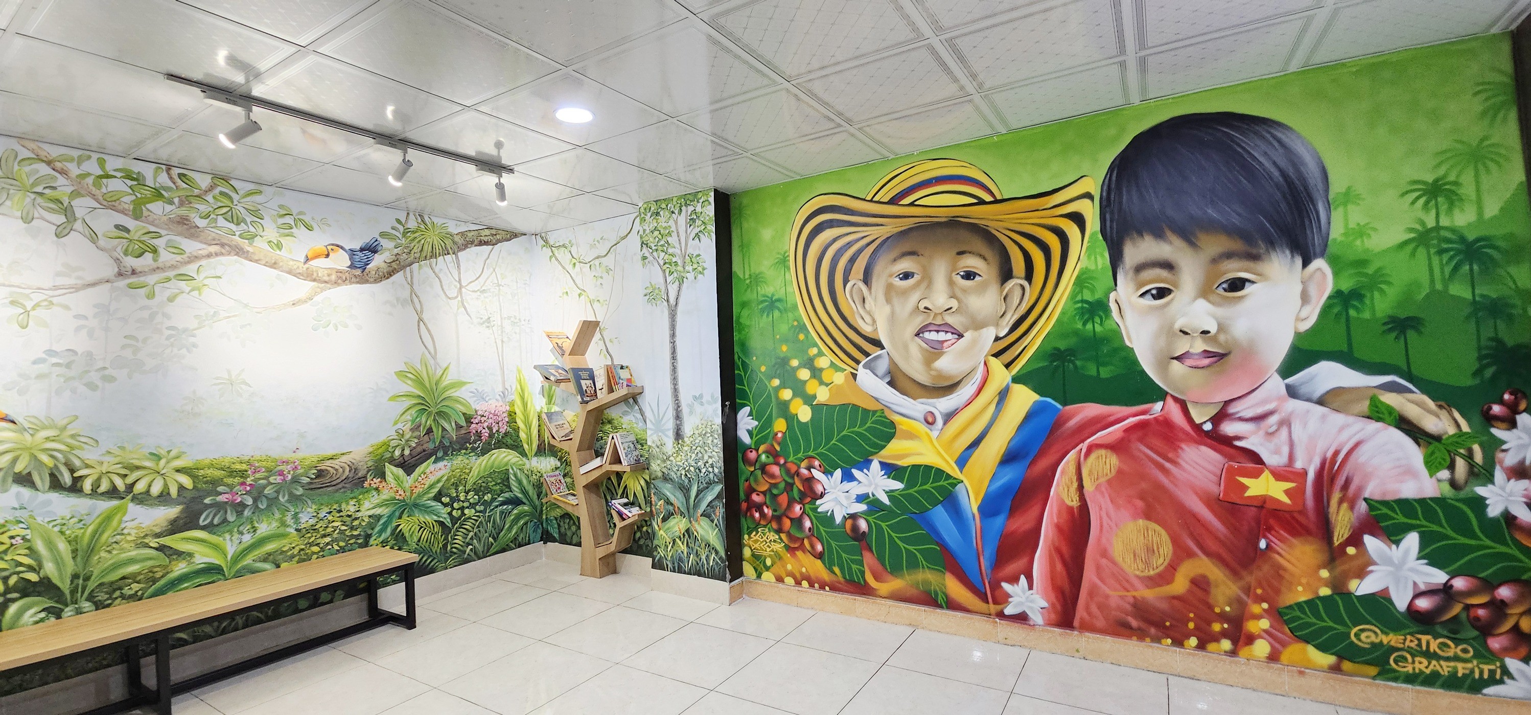 Bức tranh tường Truyền tải vẻ đẹp văn hóa, con người Brazil qua bức tranh tường “Không gian sống Brazil”