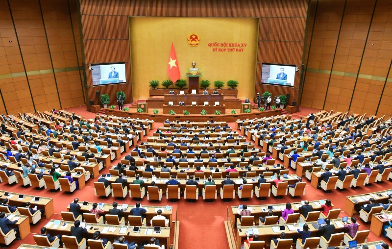 sáng nay (17-6), Kỳ họp thứ bảy của Quốc hội tiếp tục làm việc đợt 2. (Ảnh: Quọchoi.vn)