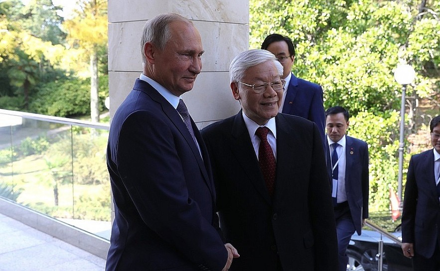 Party General Secretary Nguyen Phu Trong and President Vladimir Putin (Illustrative image) Party General Secretary Nguyen Phu Trong and President Vladimir Putin (Illustrative image)