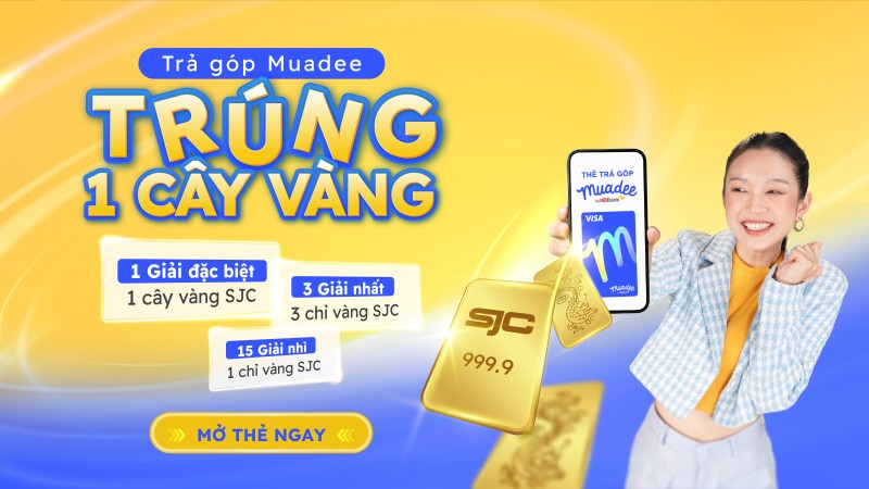 Trả góp dễ dàng, trúng vàng cực đã với thẻ trả góp Muadee by HDBank Trả góp dễ dàng, trúng vàng cực đã với thẻ trả góp Muadee by HDBank