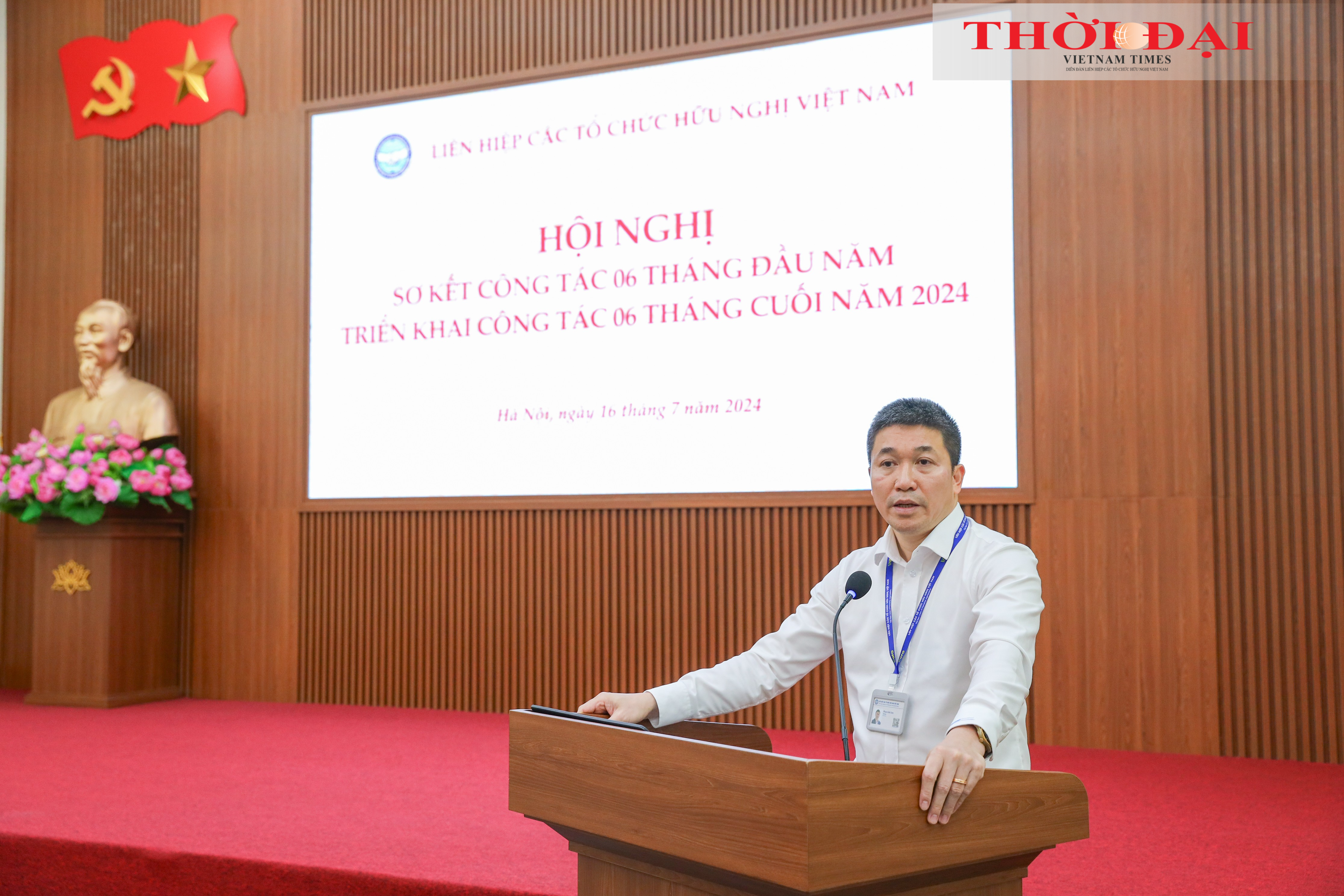 Chủ tịch Liên hiệp các tổ chức hữu nghị Việt Nam Phan Anh Sơn phát biểu tại hội nghị. (Ảnh: Đinh Hòa) Chủ tịch Liên hiệp các tổ chức hữu nghị Việt Nam Phan Anh Sơn phát biểu tại hội nghị. (Ảnh: Đinh Hòa)