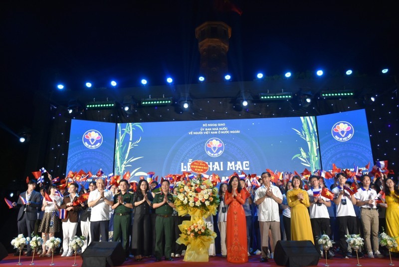 Young OVs attends at the opening ceremony of the Vietnam Summer Camp 2024 in Hanoi on July 16. Young OVs attends at the opening ceremony of the Vietnam Summer Camp 2024 in Hanoi on July 16.
