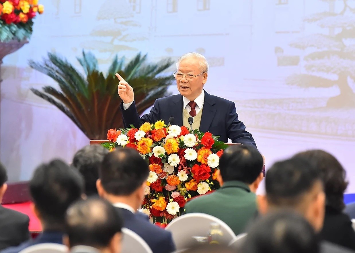 Tổng Bí thư khẳng định: “Đối ngoại và ngoại giao đã phát huy thế mới và lực mới, sức mạnh tổng hợp của toàn dân tộc, củng cố vững chắc hơn cục diện đối ngoại rộng mở, thuận lợi cho phát triển đất nước và bảo vệ Tổ quốc trong giai đoạn mới” Tổng Bí thư khẳng định: “Đối ngoại và ngoại giao đã phát huy thế mới và lực mới, sức mạnh tổng hợp của toàn dân tộc, củng cố vững chắc hơn cục diện đối ngoại rộng mở, thuận lợi cho phát triển đất nước và bảo vệ Tổ quốc trong giai đoạn mới”