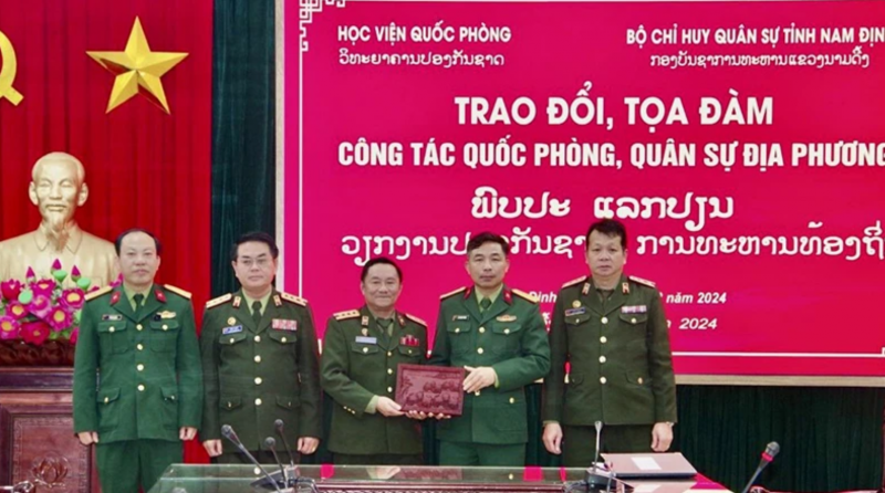 Đẩy mạnh hợp tác giữa Học viện Quốc phòng Việt Nam với Học viện Quốc phòng Kaysone Phomvihane Lào Đẩy mạnh hợp tác giữa Học viện Quốc phòng Việt Nam với Học viện Quốc phòng Kaysone Phomvihane Lào