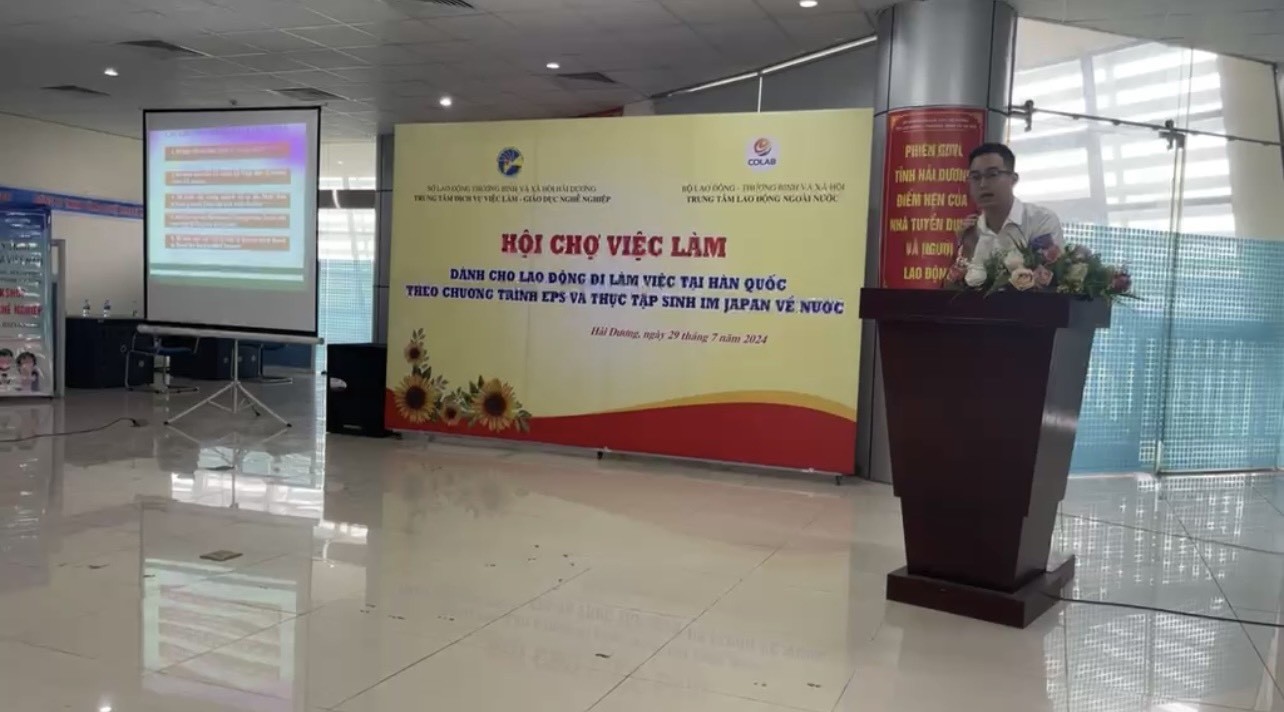 Hải Dương tổ chức hội chợ việc làm cho người lao động từng làm việc ở Hàn Quốc và Nhật Bản Hải Dương tổ chức hội chợ việc làm cho người lao động từng làm việc ở Hàn Quốc và Nhật Bản