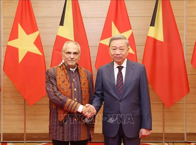 Chủ tịch nước Tô Lâm chủ trì chiêu đãi trọng thể Tổng thống Timor Leste Chủ tịch nước Tô Lâm chủ trì chiêu đãi trọng thể Tổng thống Timor Leste