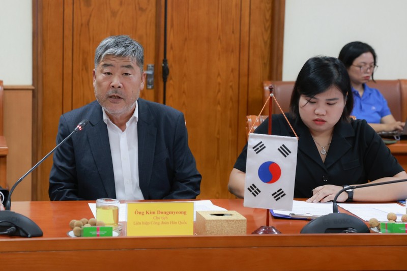 Tăng cường phối hợp giữa Công đoàn Việt Nam và Liên hiệp công đoàn Hàn Quốc Tăng cường phối hợp giữa Công đoàn Việt Nam và Liên hiệp công đoàn Hàn Quốc