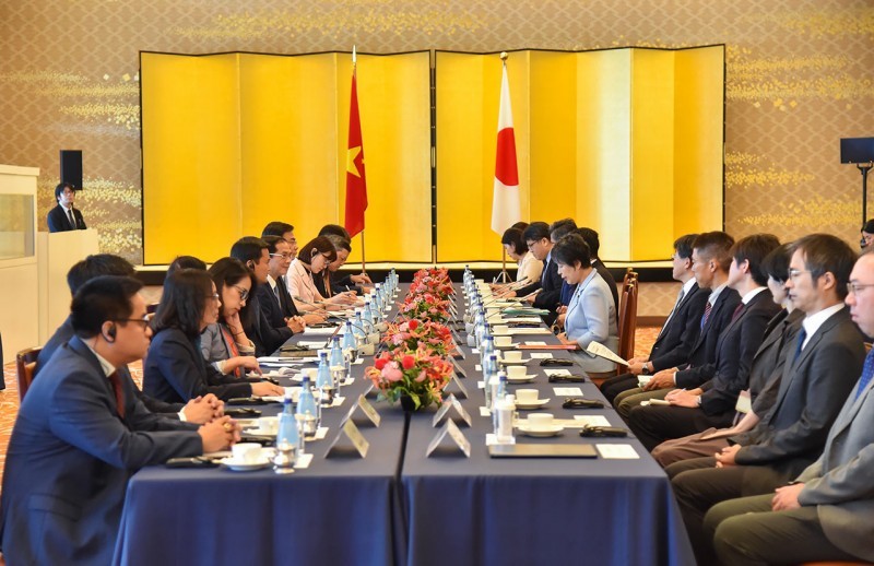 At the 12th meeting of the Vietnam-Japan Cooperation Committee (Photo: VNA) At the 12th meeting of the Vietnam-Japan Cooperation Committee (Photo: VNA)