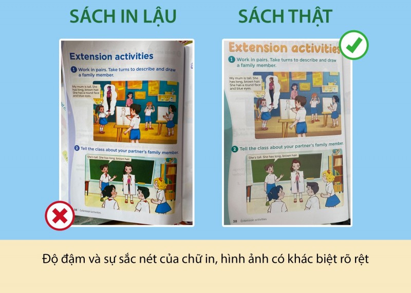Phân biệt sách giáo khoa thật – giả: Những điểm phụ huynh, học sinh cần lưu ý Phân biệt sách giáo khoa thật – giả: Những điểm phụ huynh, học sinh cần lưu ý