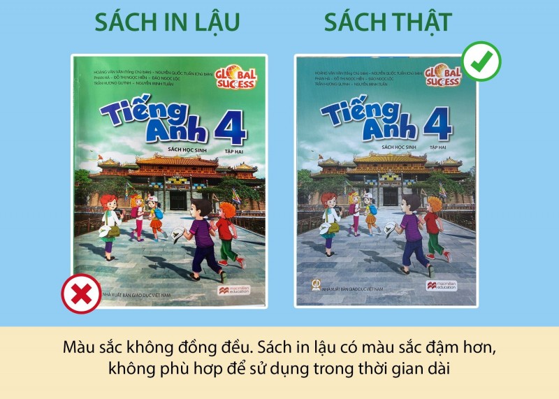 Phân biệt sách giáo khoa thật – giả: Những điểm phụ huynh, học sinh cần lưu ý Phân biệt sách giáo khoa thật – giả: Những điểm phụ huynh, học sinh cần lưu ý