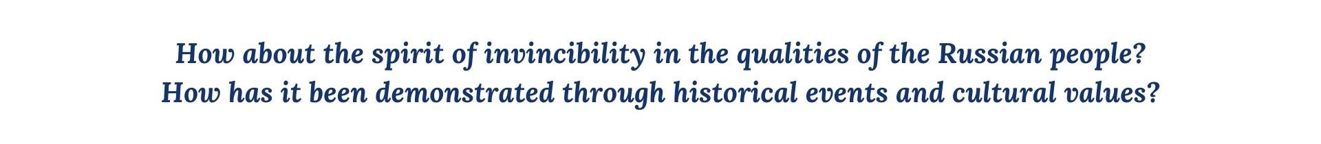Humanity and Invincible - Foundations of Russian Culture Humanity and Invincible - Foundations of Russian Culture
