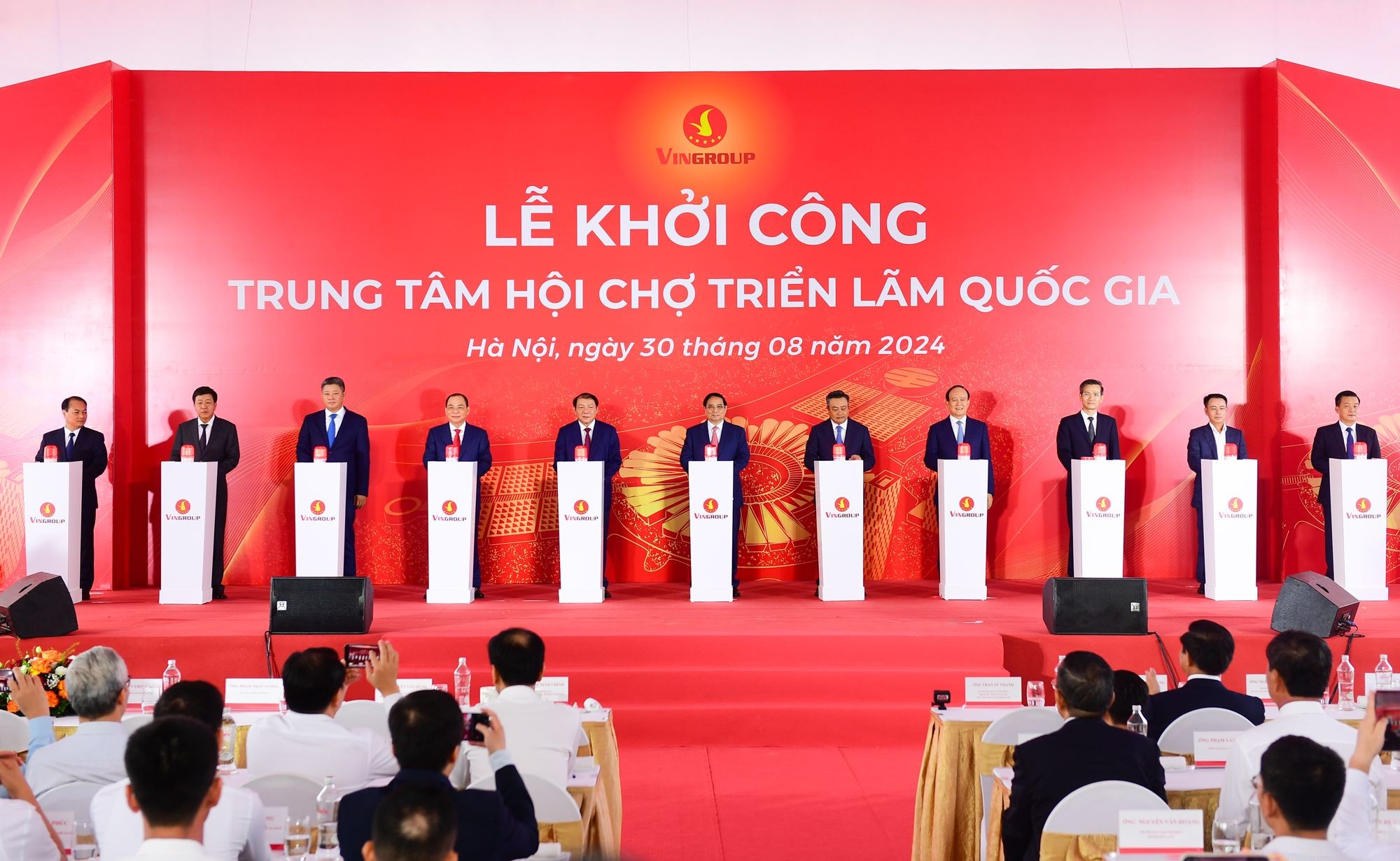 Thủ tướng Chính phủ nhấn nút khởi công Trung tâm Hội chợ Triển lãm Quốc gia tại Đông Anh Thủ tướng Chính phủ nhấn nút khởi công Trung tâm Hội chợ Triển lãm Quốc gia tại Đông Anh
