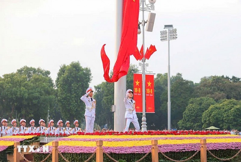 A national flag-raising ceremony was solemnly held at Ba Dinh Square in Hanoi on September 2 to celebrate the 79th National Day (Photo: VNA). A national flag-raising ceremony was solemnly held at Ba Dinh Square in Hanoi on September 2 to celebrate the 79th National Day (Photo: VNA).
