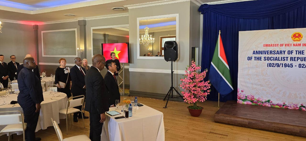 At the ceremony held by the Vietnamese Embassy in South Africa to celebrate the 79th National Day of Vietnam. (Photo: Viet Nam Embassy in Pretoria At the ceremony held by the Vietnamese Embassy in South Africa to celebrate the 79th National Day of Vietnam. (Photo: Viet Nam Embassy in Pretoria