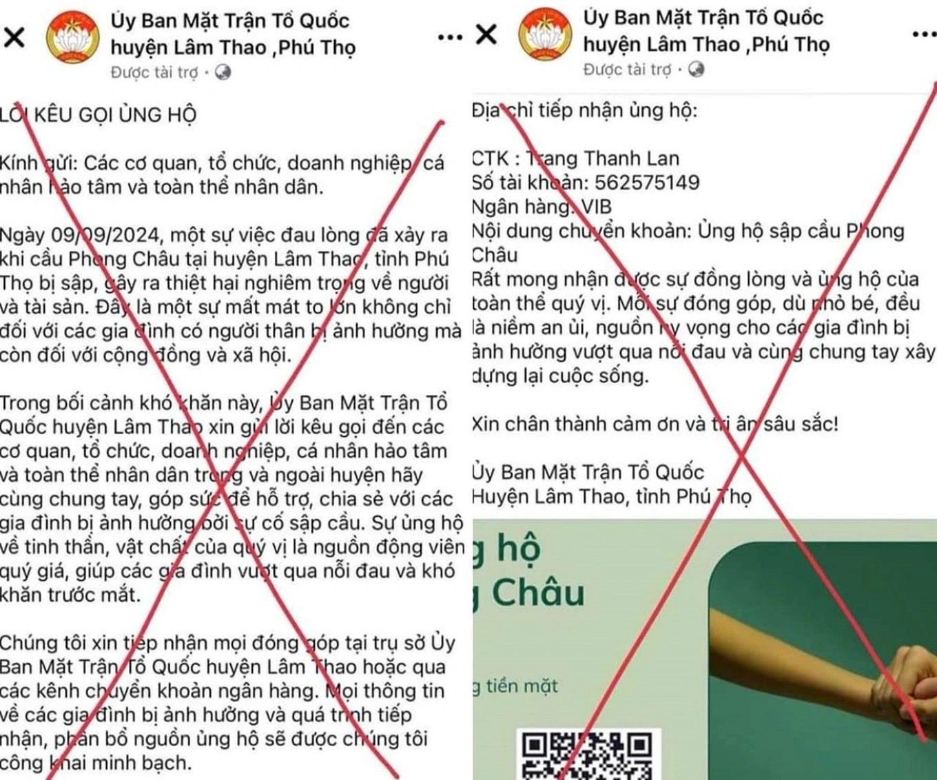 Cần cảnh giác với những lời kêu gọi quyên góp ủng hộ đồng bào lũ lụt Cần cảnh giác với những lời kêu gọi quyên góp ủng hộ đồng bào lũ lụt