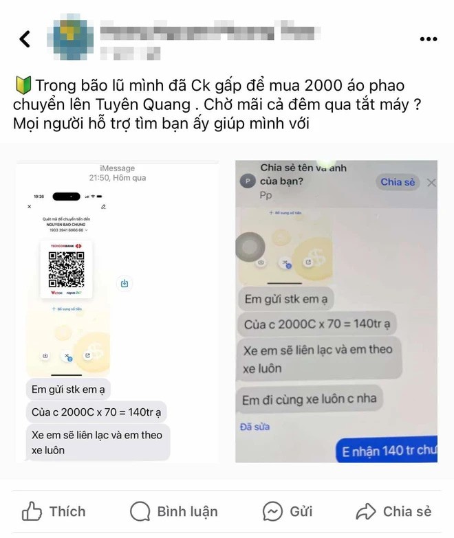 Cần cảnh giác với những lời kêu gọi quyên góp ủng hộ đồng bào lũ lụt Cần cảnh giác với những lời kêu gọi quyên góp ủng hộ đồng bào lũ lụt