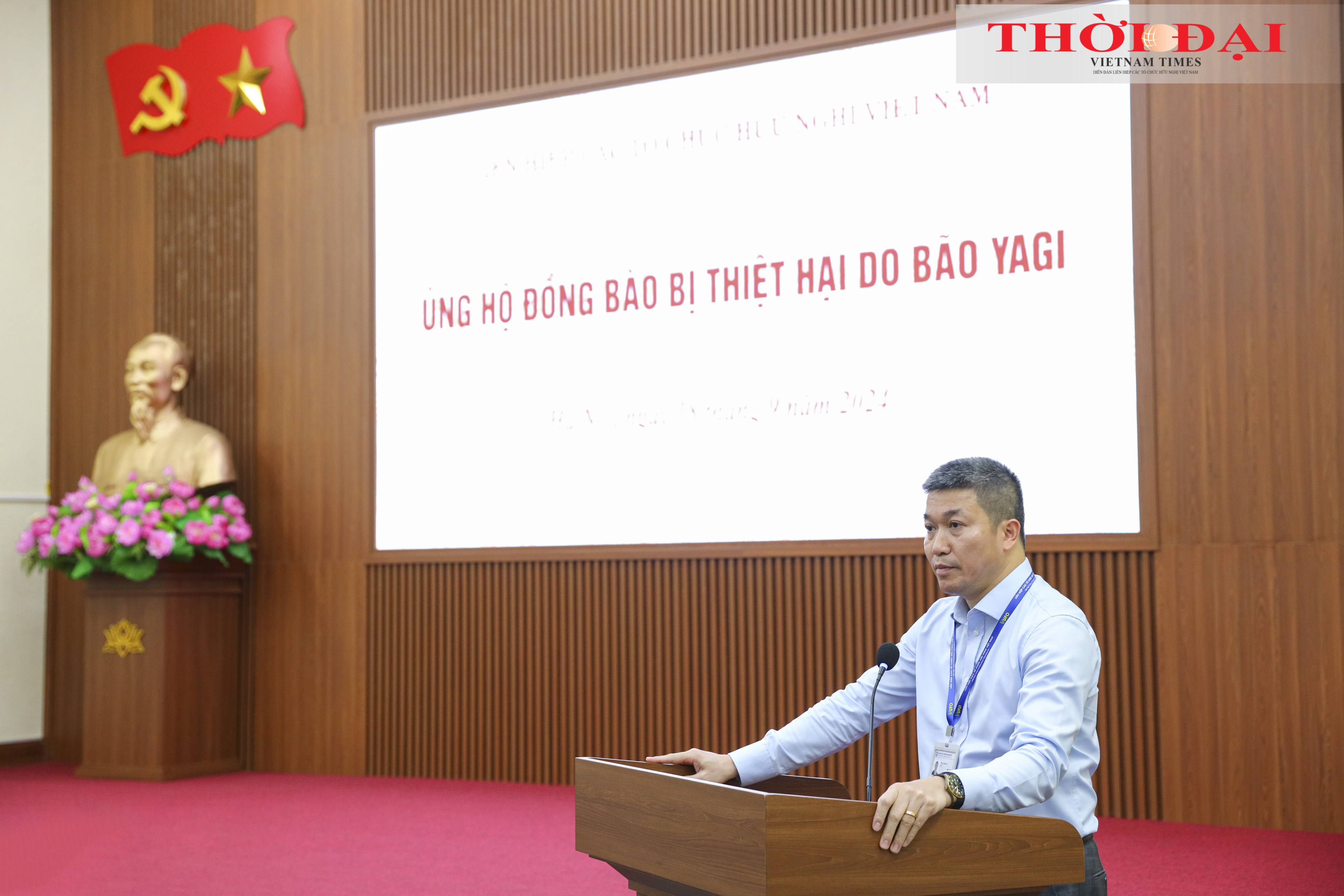 Chủ tịch Liên hiệp các tổ chức hữu nghị Việt Nam Phan Anh Sơn phát biểu tại sự kiện (Ảnh: Đinh Hòa) Chủ tịch Liên hiệp các tổ chức hữu nghị Việt Nam Phan Anh Sơn phát biểu tại sự kiện (Ảnh: Đinh Hòa)