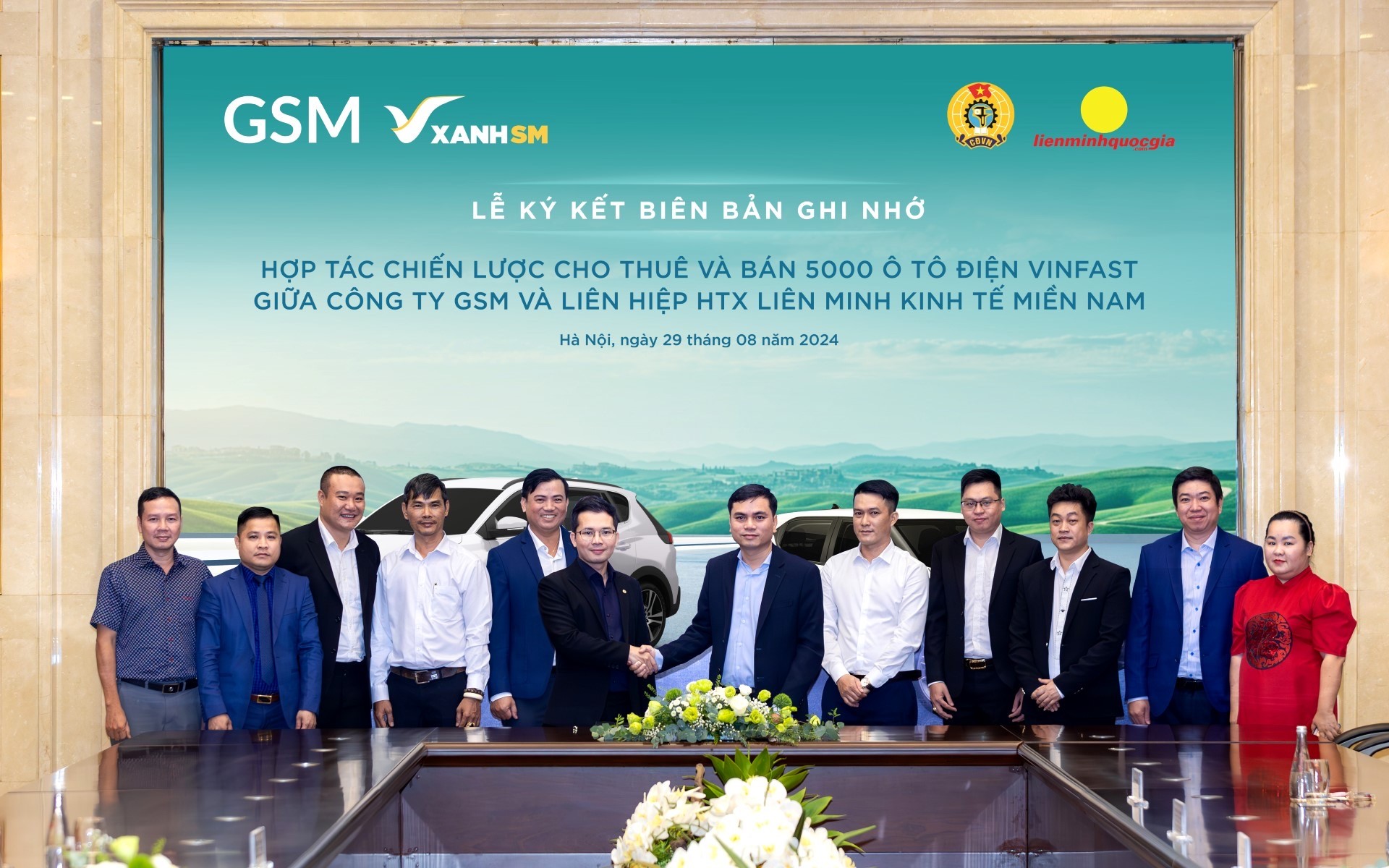 undefined Lãnh đạo Công ty GSM và các Hợp tác xã bắt tay hợp tác chuyển đổi xanh.