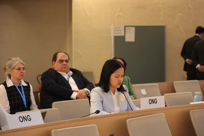 Duong Thi Nga, a representative of the Vietnam Peace and Development Foundation (Photo: VNA) Duong Thi Nga, a representative of the Vietnam Peace and Development Foundation (Photo: VNA)
