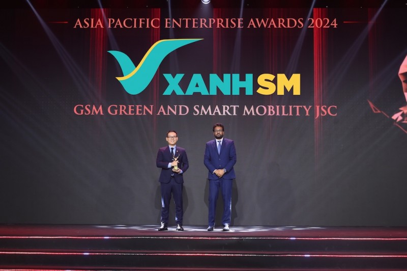 Xanh SM – doanh nghiệp vận tải duy nhất thắng lớn Giải thưởng Doanh nghiệp châu Á - APEA 2024 Xanh SM – doanh nghiệp vận tải duy nhất thắng lớn Giải thưởng Doanh nghiệp châu Á - APEA 2024